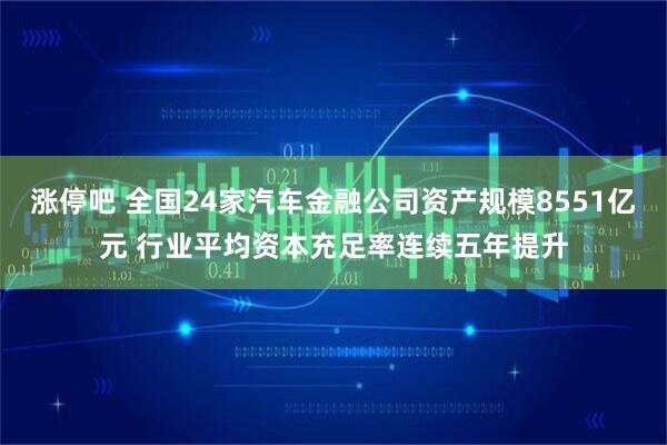 涨停吧 全国24家汽车金融公司资产规模8551亿元 行业平均资本充足率连续五年提升